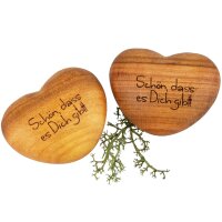 Wooden hand flatterer - Oiled cherry - Engraving:...