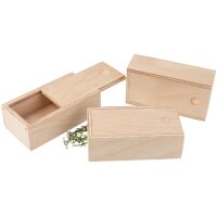 Handliche Holz Schiebedeckel Kiste - Buche- 11 x 5,8 x...