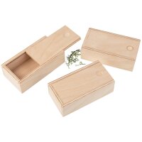Handliche Holz Schiebedeckel Kiste - Buche- 11 x 5,8 x...