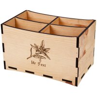 Table caddy made from fragrant Swiss stone pine - cutlery...