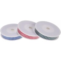 Ribbon - checkered - roll 25 m x 15 mm