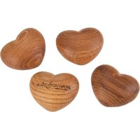 Holz Herz Handschmeichler aus geölter Eiche - 6,3 x 5 x 3,4 cm