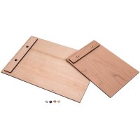 Clipboard with wooden clamp made of cherry wood