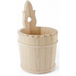Round flower pot made of spruce wood - 30×18 cm - Robust and environmentally friendly