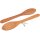 Oiled cherry wood spoon with oval bowl and drainage holes - 30 cm