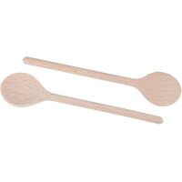 Kochlöffel aus Buche naturbelassen mit runder Laffe...