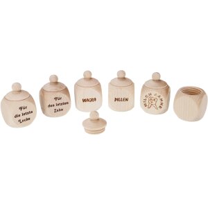 Holz- / Zahn - Döschen aus Buchenholz 6 x 4 cm mit Druck: Viagra