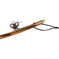 Shepherds crook with carved edelweiss motif - hiking stick for alpine adventures 125 cm