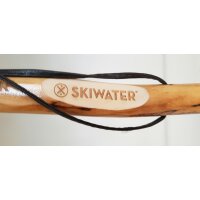 Shepherds crook with carved edelweiss motif - hiking stick for alpine adventures 125 cm