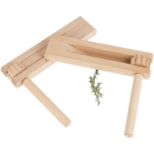 Beech wood rattle - 20 x 23 cm - Handmade wooden rattle for children and adults