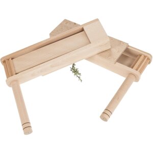 XXL rattle made of beech wood - Handmade wooden rattle 34,5x27 cm