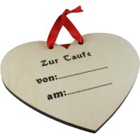 Wooden gift hearts - colorful print - God bless you, pink
