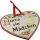 Wooden gift hearts - colorful print - Hooray for a girl