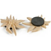 Hand-carved edelweiss made of lime wood with magnet -