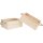 Stylish wooden box with cord handles - 24.5 x 17 x 10 cm