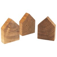 Oiled oak decorative house - housewarming/wedding gift - 8 x 6 x 2 cm