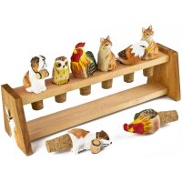 Painted wooden display stand for bottle corks made of...
