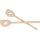 Childrens wooden spoon with hole and tip made of beech - 16 cm