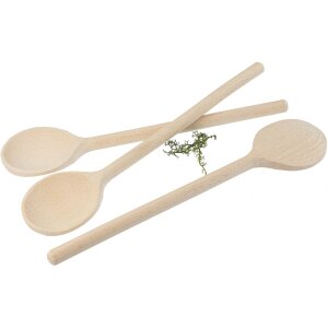 Wooden cooking spoon made of beech wood - Large round spoon 30 cm
