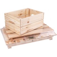 Obst- oder Apfelkiste aus FSC® Fichte | 46 x 31 x 25...