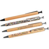Personalized beech wood ballpoint pen with 5C UV print