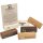 Personalisierter Holz Tischaufsteller / Tischdisplay mit 5C UV Druck 10 x 3 cm