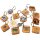 Personalized square wooden key ring with your 5C UV print