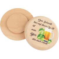 Bierdeckel aus FSC® Buchenholz mit Buntdruck...