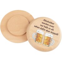 Bierdeckel aus FSC® Buchenholz mit Buntdruck...
