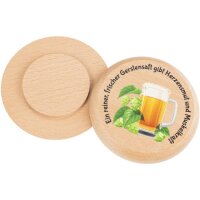 Beer mat made of FSC® beech wood with colorful print...