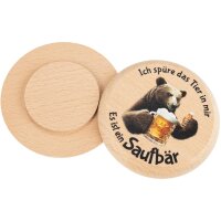 Beer mat made of FSC® beech wood with colorful print...