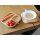 Childrens plate / baby plate divided into three parts made of oiled ash wood with suction cup