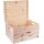 Große Holz Kiste mit Massivholz Klappdeckel und Griff - 40 x 30 x 23 cm - FSC® zertifiziert