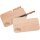 Individually branded FSC® wooden cutting board with knife - Practical promotional item