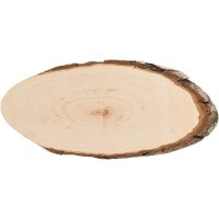 Oval Wooden Cutting Board with Bark – FSC®...