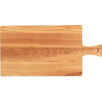 Cutting board with handle - oiled ash core - 40 x 20 x 2 cm with personal branding