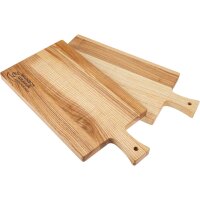 Schneidebrett mit Griff - Kern Esche geölt - 40 x 20...