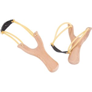 Holz Steinschleuder aus Buche – 14,5 × 8 × 2 cm | Mit persönlicher Lasergravur