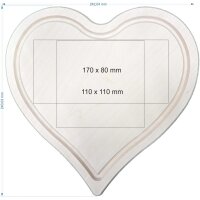 Heart cutting board made of maple - 24 x 24 x 1.5 cm -...