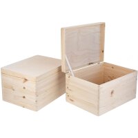Große Holz Kiste mit Birke Klappdeckel - 40 x 30 x...