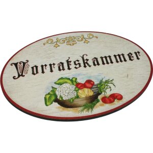 Türschilder Antik - Birkensperrholz (Deutsch) - 9 × 6,5 cm - Vorratskammer