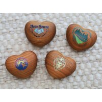 Heart-Shaped Wooden Comfort Stone – Oiled Cherry...
