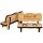 Wooden schnapps bench made of oiled alder with 2 glasses - Finally 18 birthday