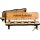 Wooden schnapps bench made of oiled alder with 4 glasses - Männerabend!