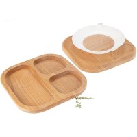 Holz Kinderteller dreifach unterteilt aus Buche...