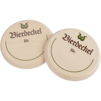 Beer mat made of FSC® beech wood with colorful print...