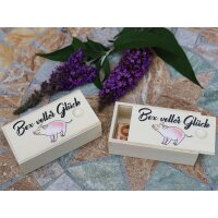 Wooden box perfect for gifts of money printed with...