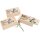 Wooden box perfect for gifts of money printed with "A few mice for you" with little mouse