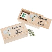 Holz Box perfekt für Geldgeschenke bedruckt mit...