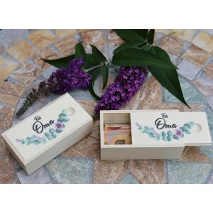 Wooden box perfect for gifts of money printed with "For Grandma"